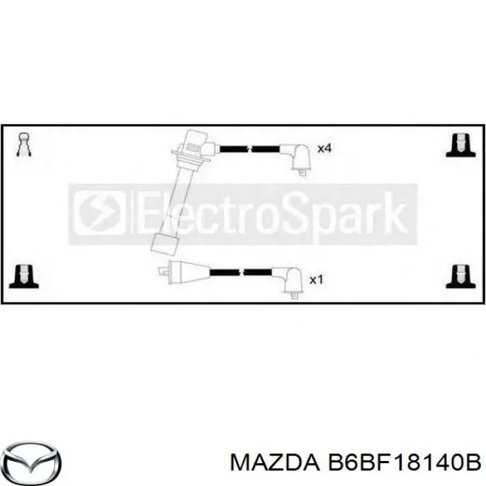 B6BF18140B Mazda Проводи високовольтні
