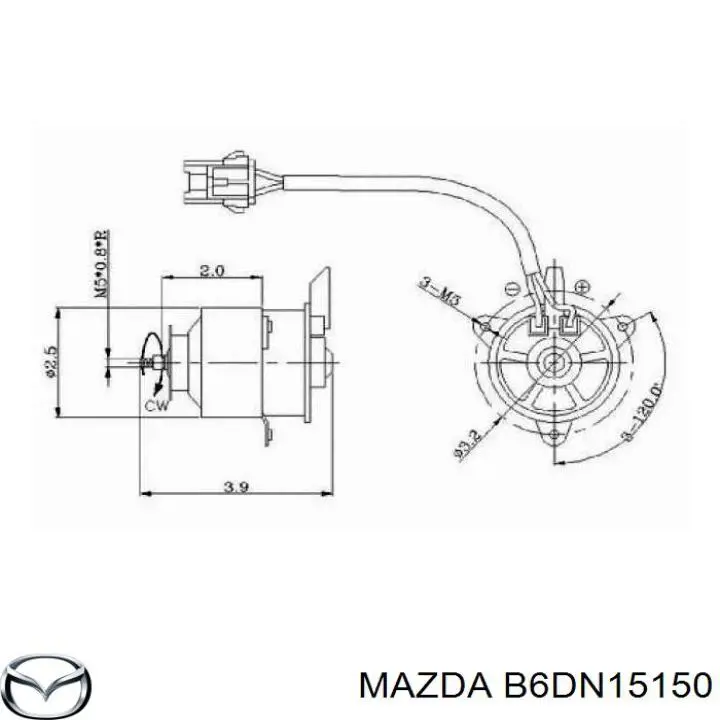 Двигун вентилятора системи охолодження Mazda B6DN15150 ціна, від 14.08 USD