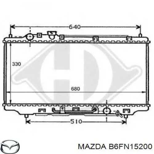 B6FN15200 Mazda радіатор охолодження двигуна