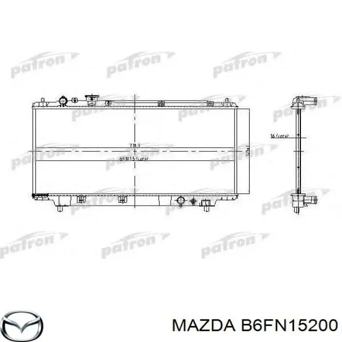 Радіатор основний Mazda B6FN15200 ціна, від 92.74 USD
