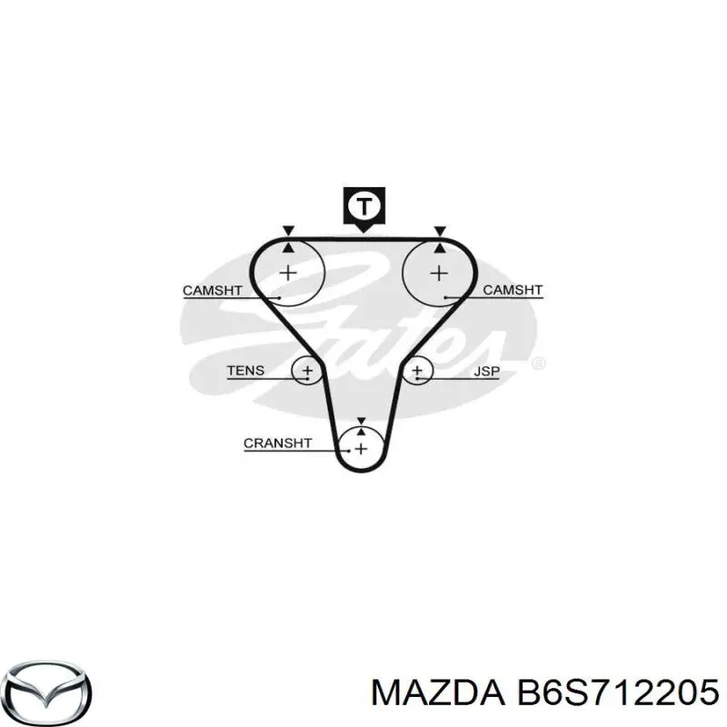 Зубчастий ремінь Mazda B6S712205 ціна, від 17.57 USD