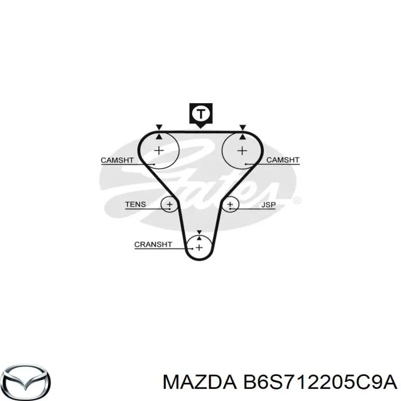 Зубчастий ремінь Mazda B6S712205C9A ціна, від 16.90 USD