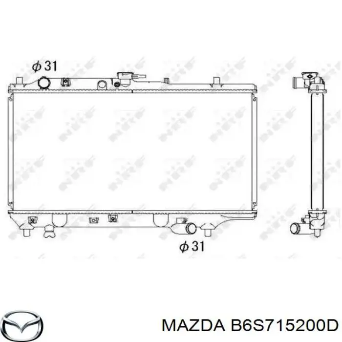 Купити B6S715200D Mazda Радіатор двигуна