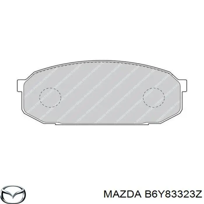 B6Y83323Z Mazda колодки гальмівні передні, дискові