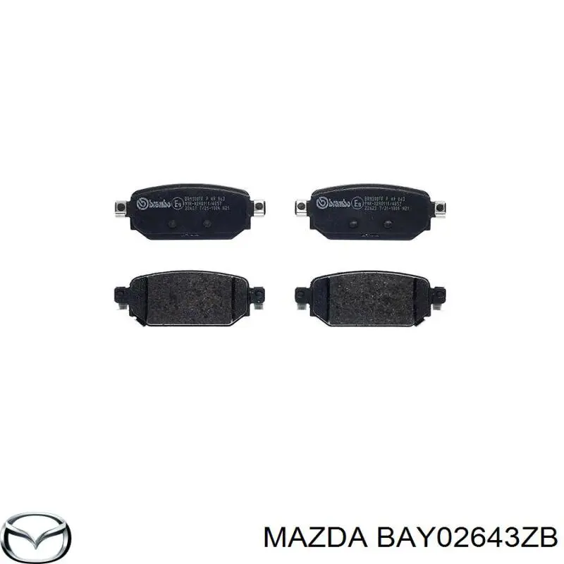 Гальмівні колодки Mazda BAY02643ZB ціна, від 63.20 USD