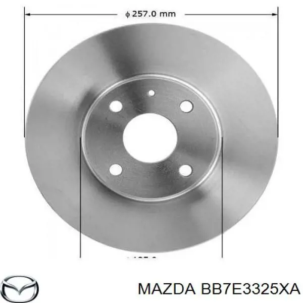 Диск переднього гальма Mazda BB7E3325XA ціна, від 23.73 USD