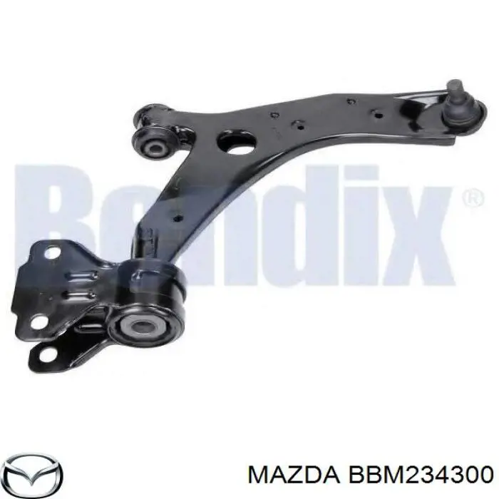 BBM234300 Mazda важіль передньої підвіски нижній, правий