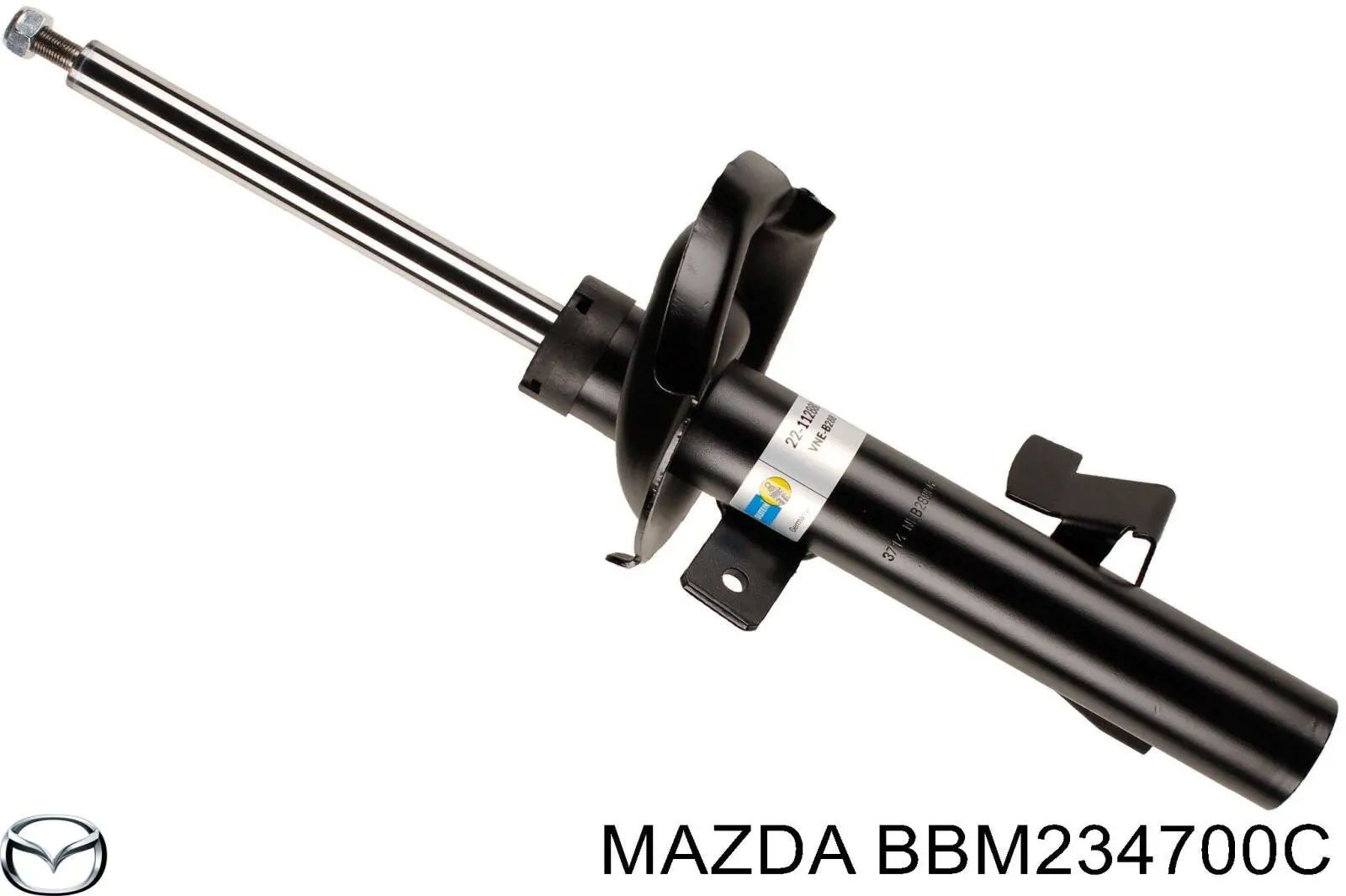 BBM234700C Mazda амортизатор передній, правий
