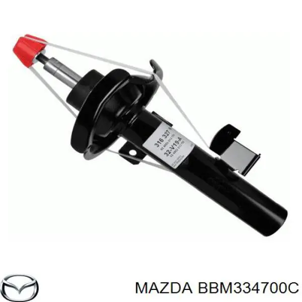 BBM334700C Mazda амортизатор передній, правий