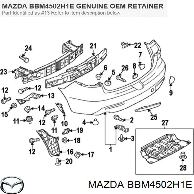 Направляюча заднього бампера, права FPS FP4418962 ціна, від 6.72 USD