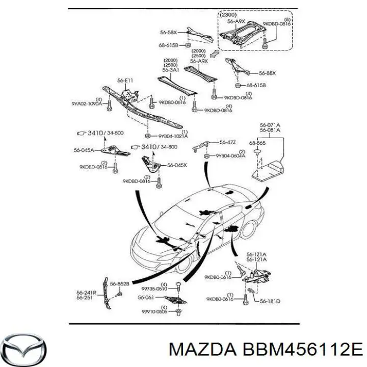 Купити BBM456112E Mazda Кенгурятник