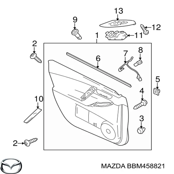  Mazda BBM458821 ціна, від 31.67 USD