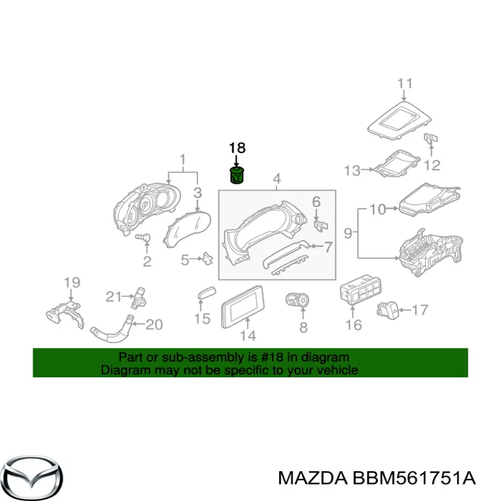 Датчик освітлення Mazda CX-5 (KE) (Мазда CX-5)