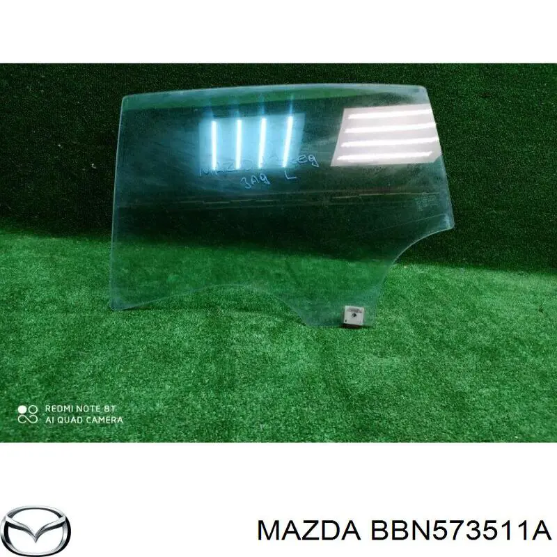 BBN573511A Mazda скло задньої двері лівої