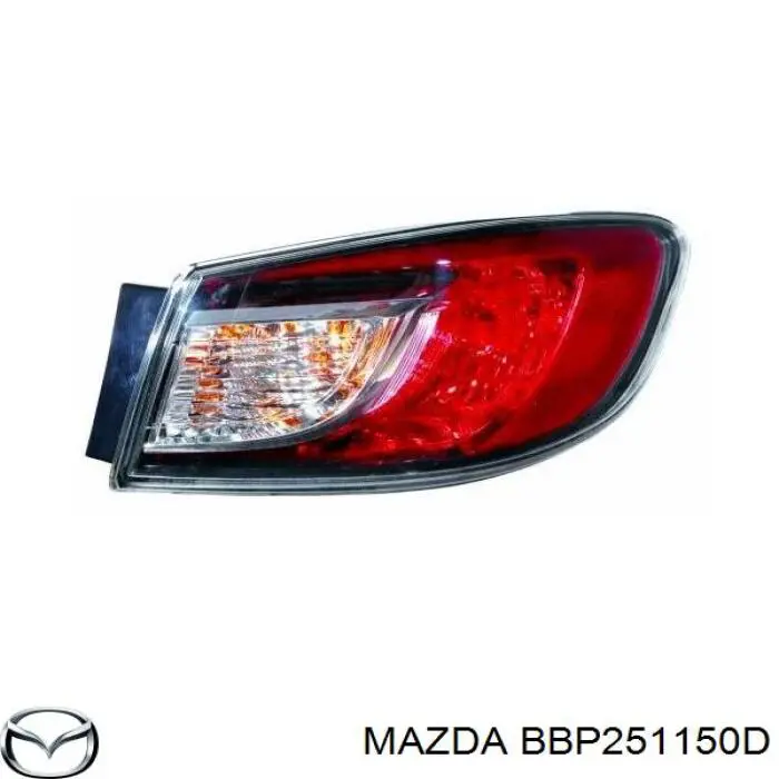 Ліхтар задній правий, зовнішній Mazda BBP251150D ціна, від 50.98 USD