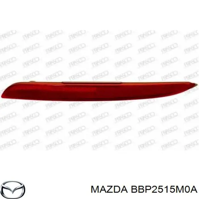 BBP2515M0A Mazda катафот (відбивач заднього бампера, лівий)