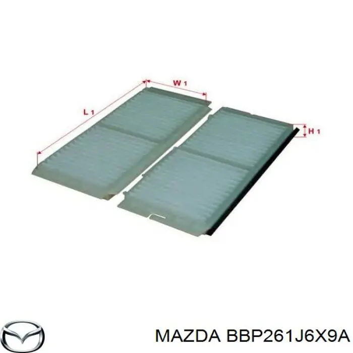 Повітряний фільтр салону Mazda BBP261J6X9A