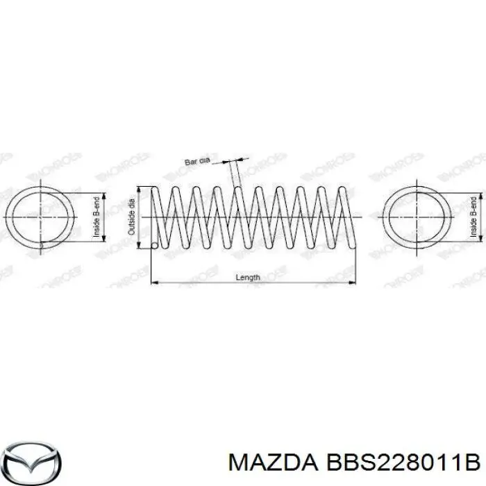 Пружина задня Mazda BBS228011B ціна, від 38.19 USD