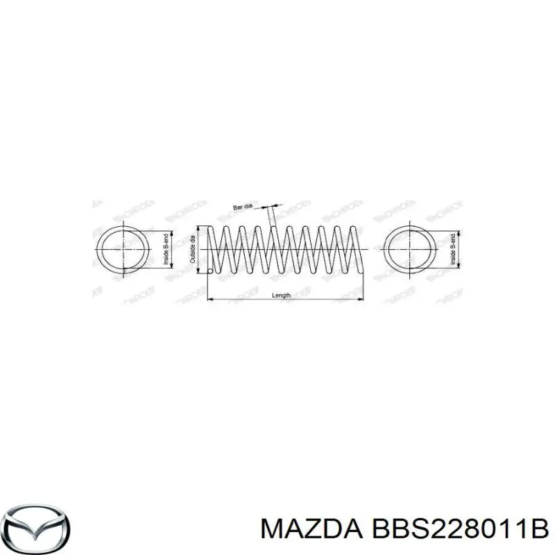 BBS228011B Mazda Пружина підвіски задня