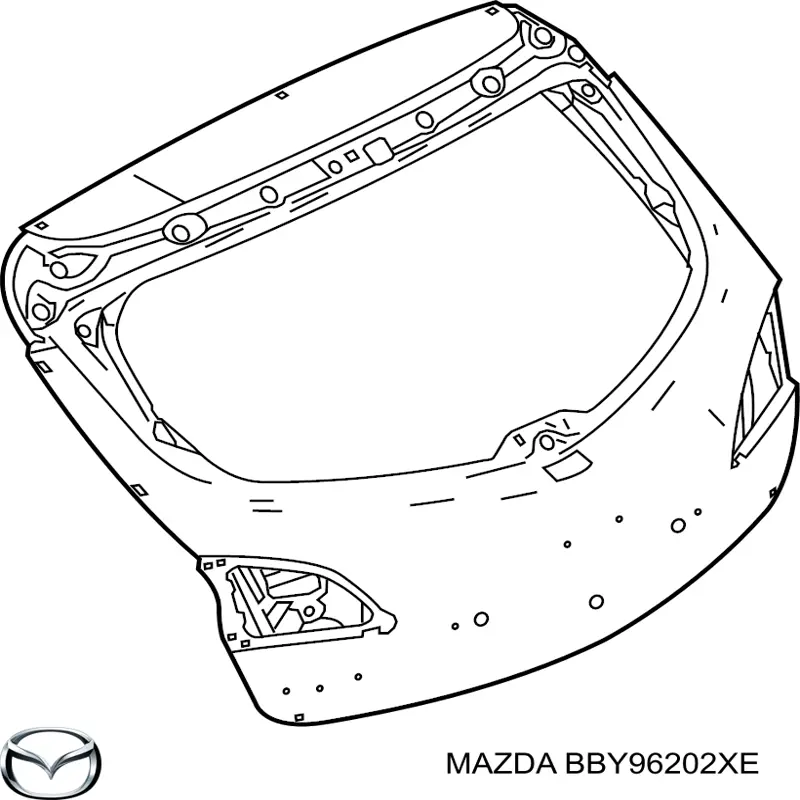 BBY96202XE Mazda двері задні, багажні (3-і/(5-і) (ляда))