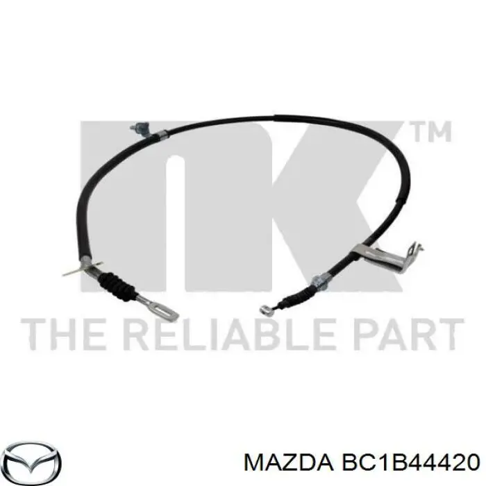 Трос стоянкового гальма задній лівий Mazda BC1B44420 ціна, від 33.62 USD