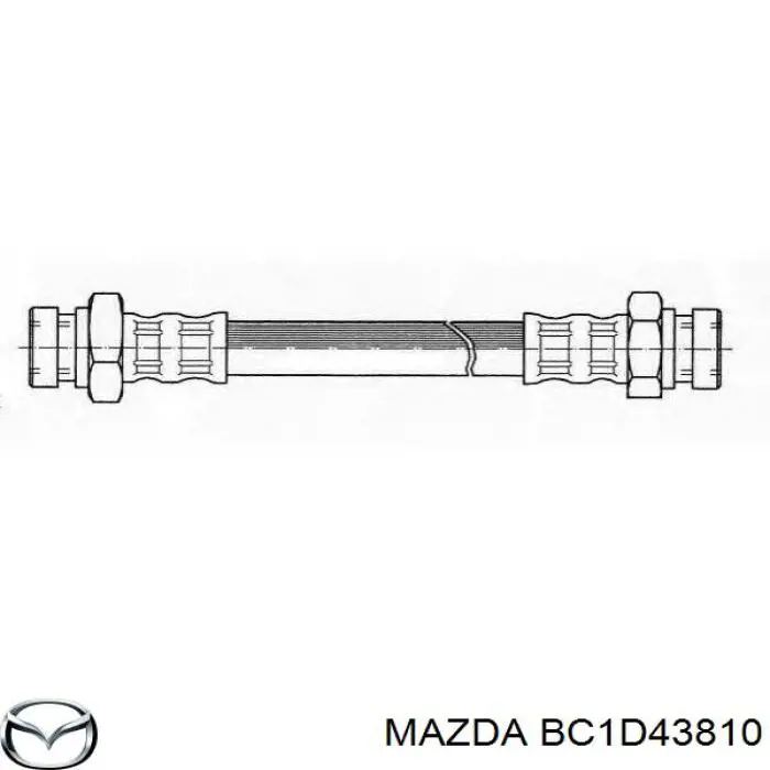 Шланг гальмівний задній BC1D43810 Mazda