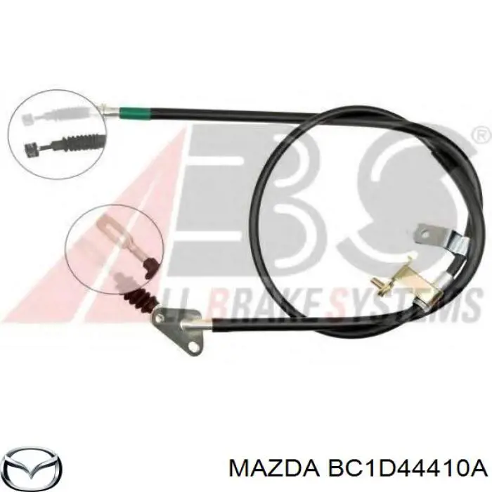 Купити BC1D44410A Mazda Трос ручного гальма задній, правий