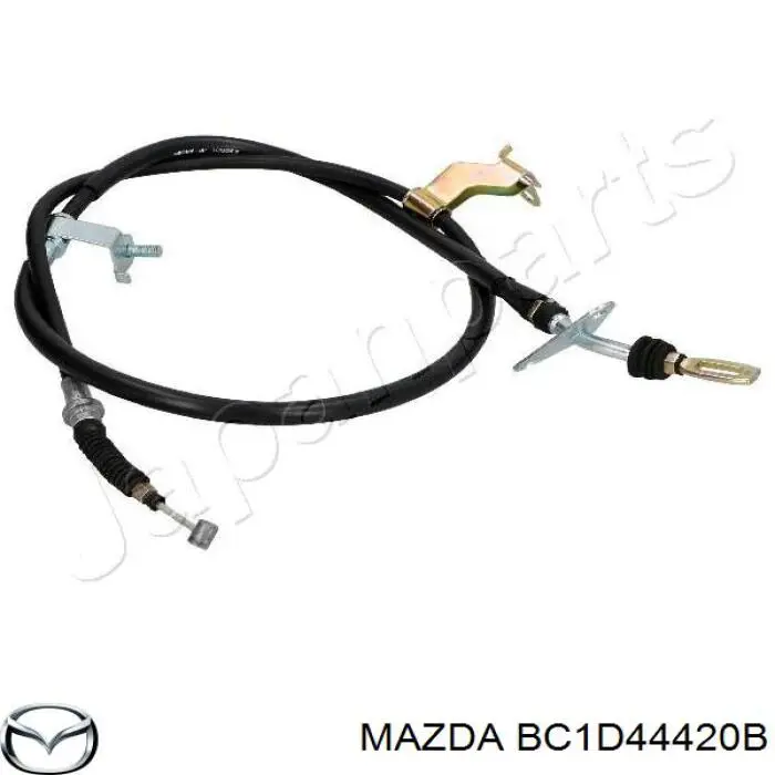 BC1D44420B Mazda трос ручного гальма задній, лівий