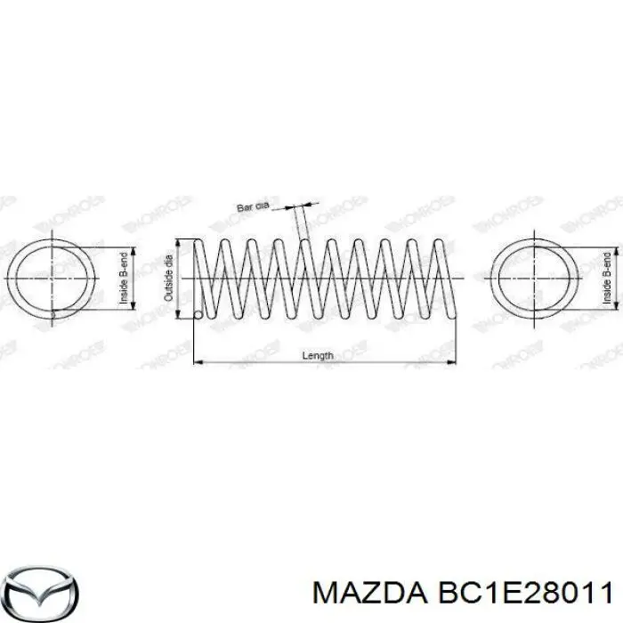 Пружина задня Mazda BC1E28011 ціна, від 24.76 USD