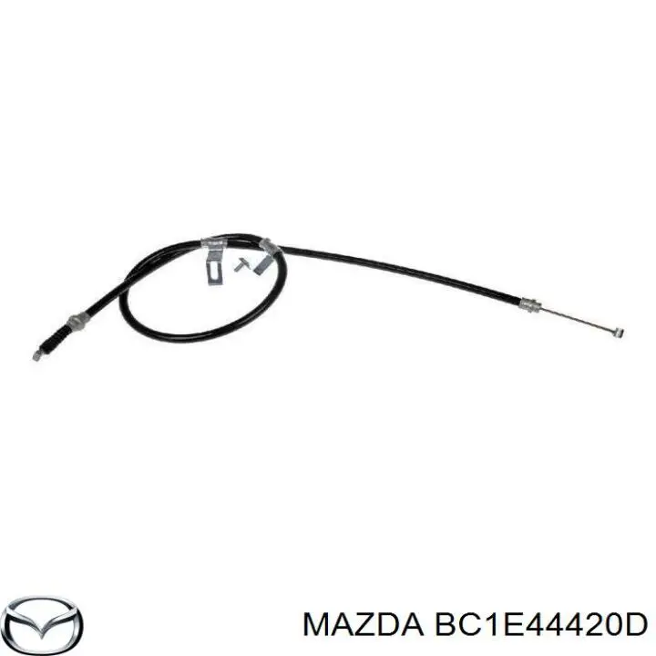 BC1E44420D Mazda трос ручного гальма задній, лівий