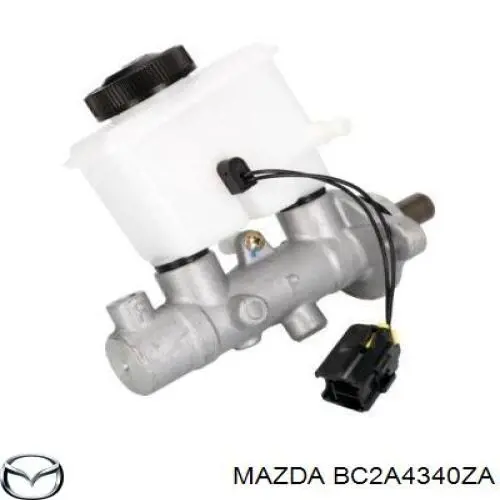 Циліндр головний гальма (Гідротормоз) Mazda BC2A4340ZA ціна, від 78.62 USD