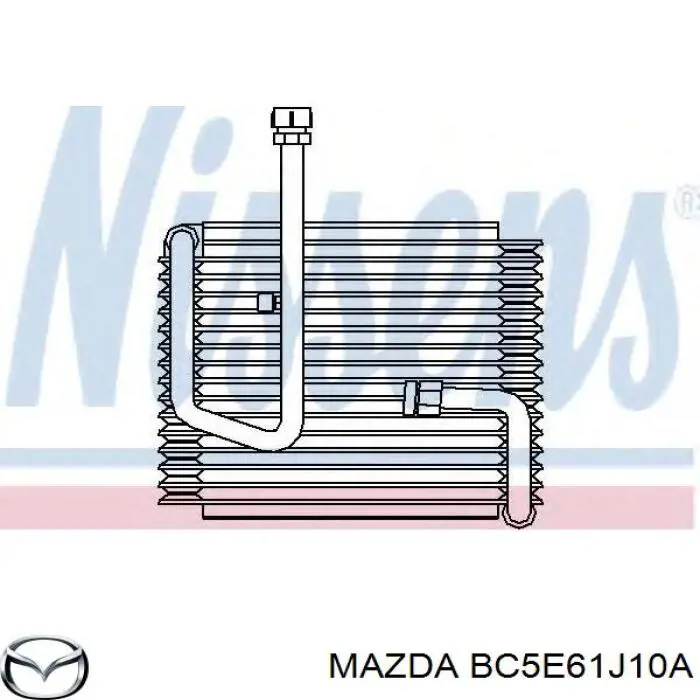 Радіатор кондиціонера салонний, випарник BC5E61J10A Mazda