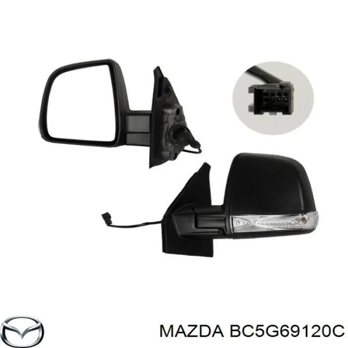 Праве бічне дзеркало Mazda BC5G69120C ціна, від 22.60 USD