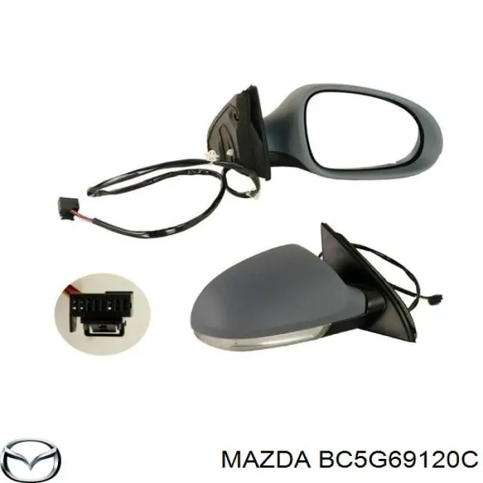 Дзеркало праве BC5G69120C Mazda