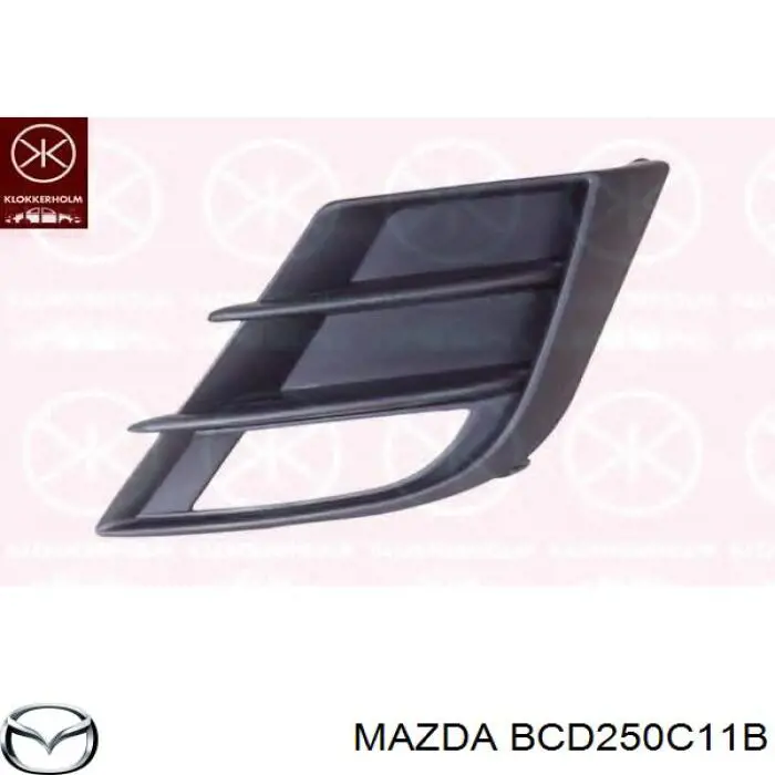 Решітка переднього бампера, права Mazda BCD250C11B ціна, від 36.60 USD