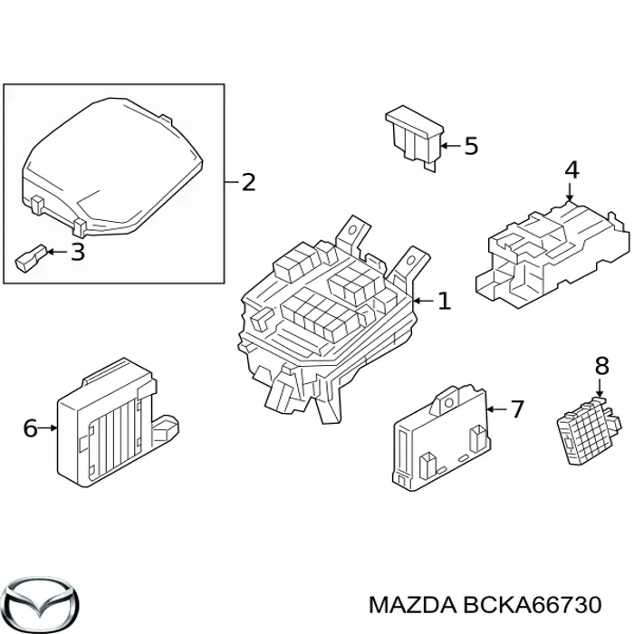 BCKA66730 Mazda Реле запобіжників