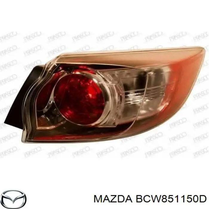 BCW851150D Mazda ліхтар задній правий, зовнішній