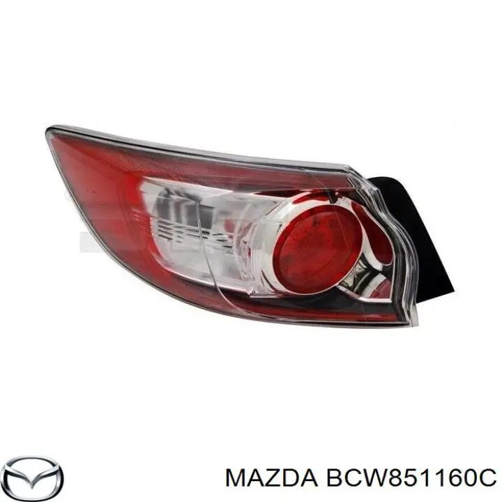 BCW851160F Mazda ліхтар задній лівий, зовнішній