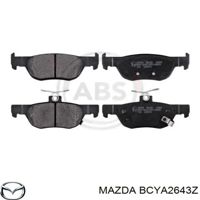 BCYA2643Z Mazda Колодки гальмівні задні, дискові
