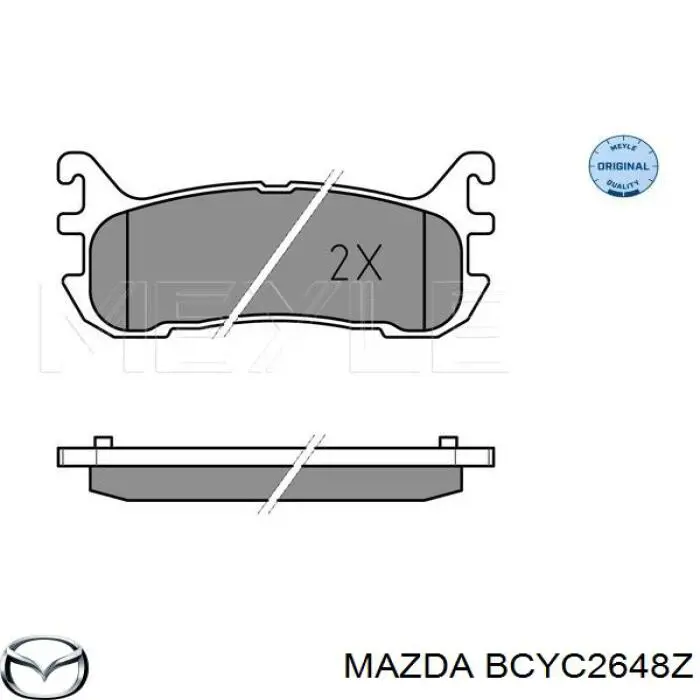 Задні дискові колодки Mazda BCYC2648Z