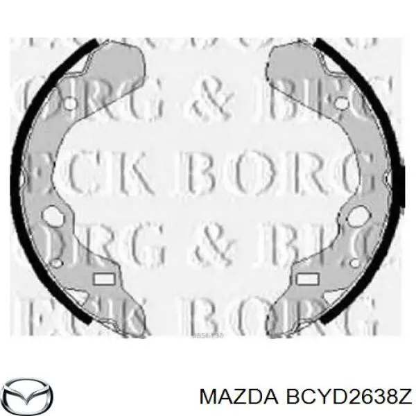 Колодки гальмові задні, барабанні BCYD2638Z Mazda
