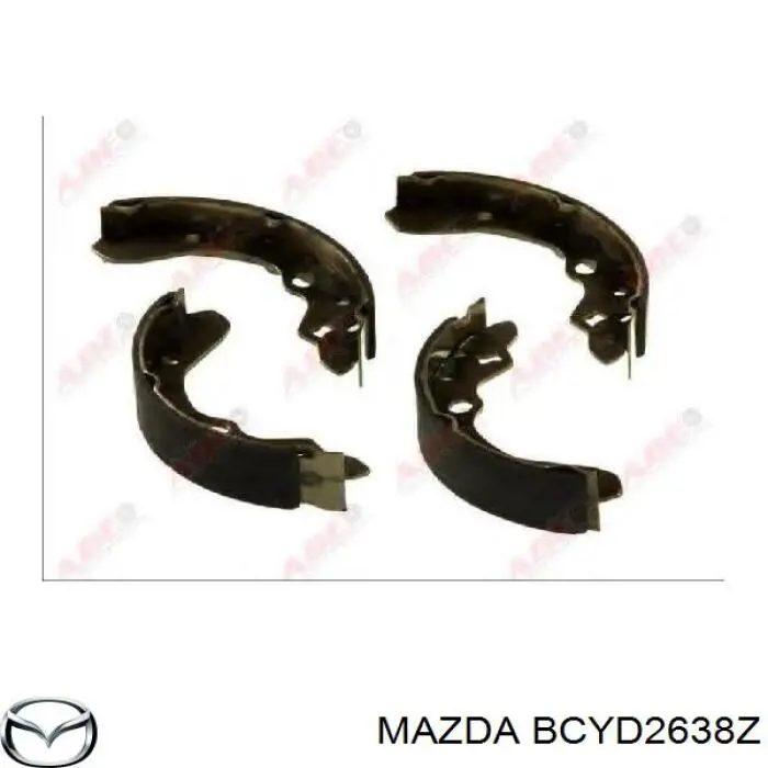 Колодки гальмові задні, барабанні BCYD2638Z Mazda