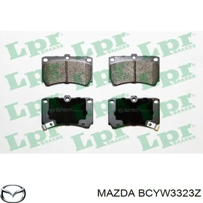 BCYW3323Z Mazda колодки гальмівні передні, дискові