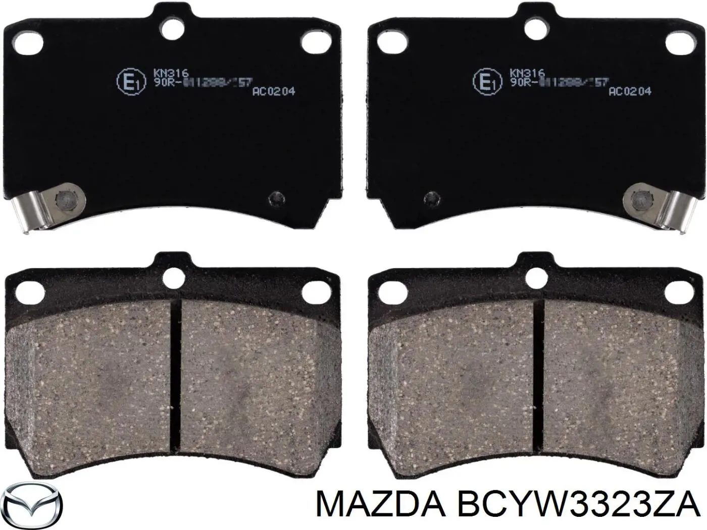 BCYW3323ZA Mazda колодки гальмівні передні, дискові