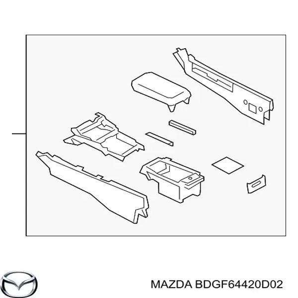 BDGF64420D02 Mazda Консоль центральна панелі управління