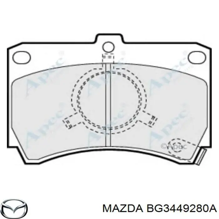BG3449280A Mazda колодки гальмівні передні, дискові