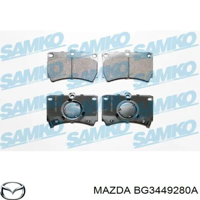 Купити BG3449280A Mazda Колодки гальмівні передні, дискові