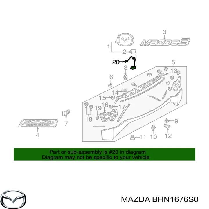 BHN1676S0 Mazda 