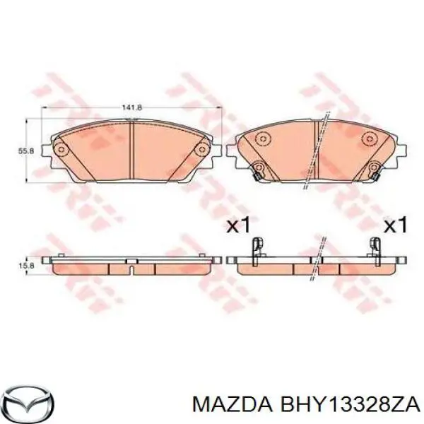 Купити BHY13328ZA Mazda Колодки гальмівні передні, дискові