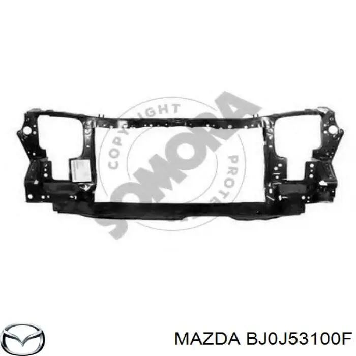 BJ0J53100D Mazda супорт радіатора в зборі/монтажна панель кріплення фар